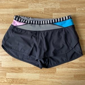 EUC lululemon Seawheeze rare speed run shorts size 6